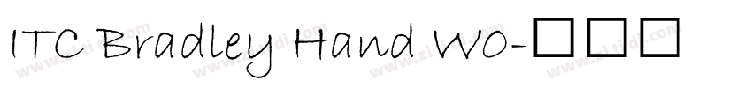 ITC Bradley Hand W0字体转换